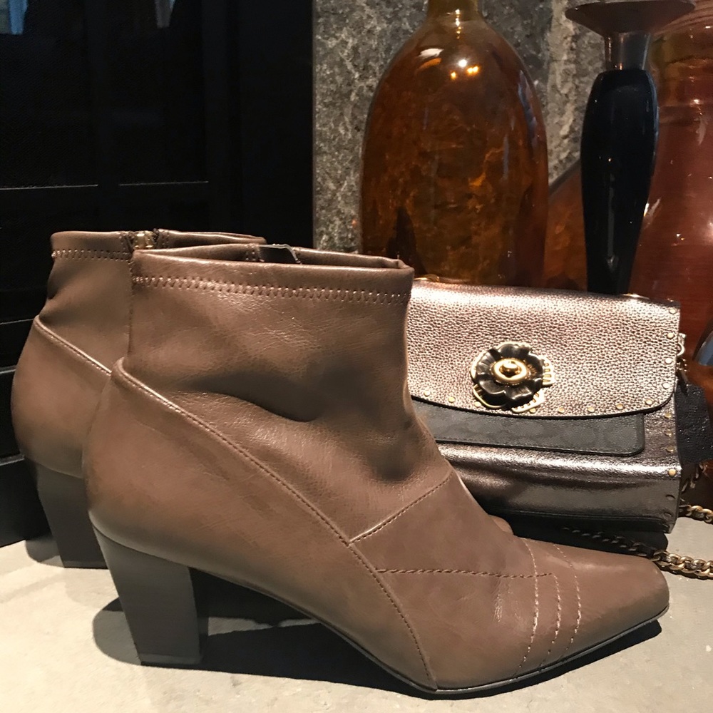 Taupe color Franco Sarto Ankle Booties
